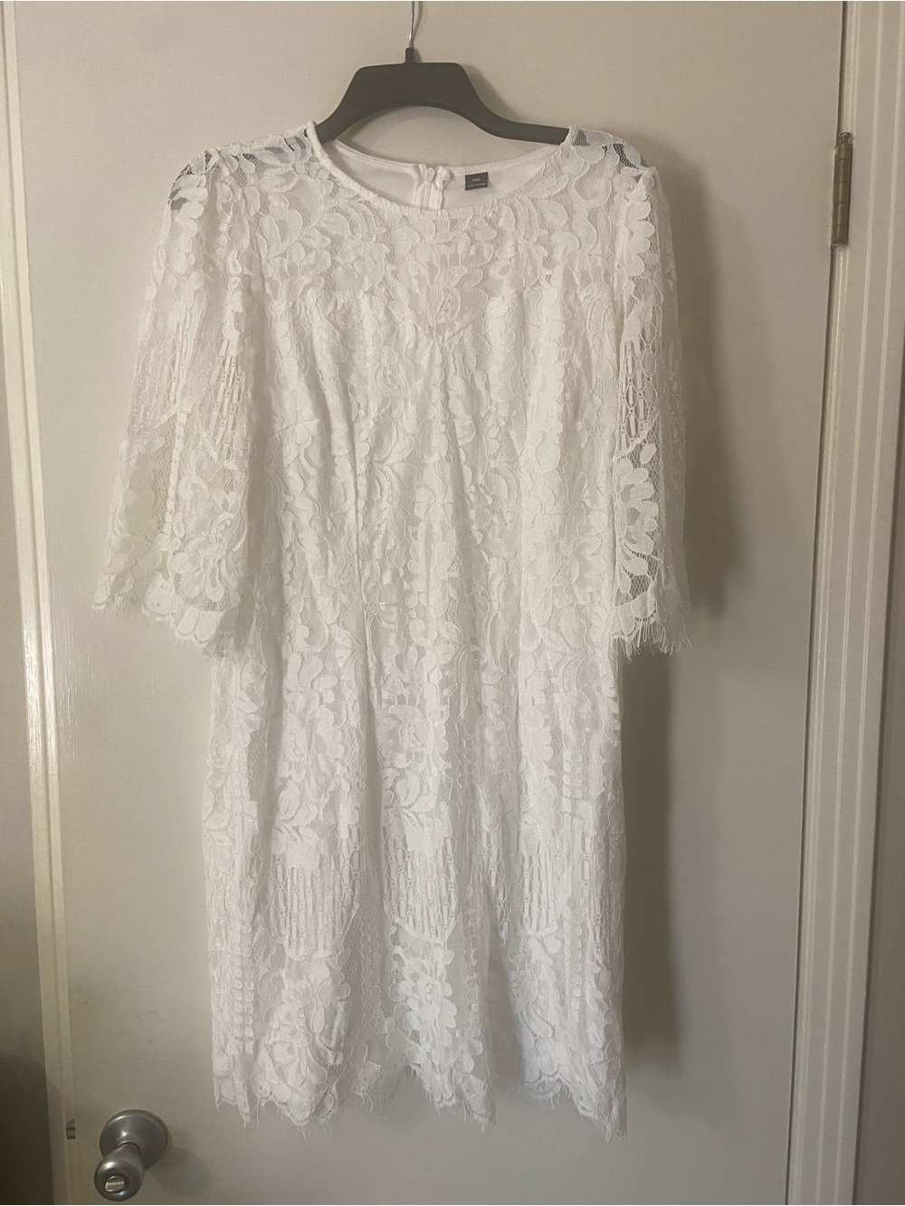 White Lace Shift Dress - Elegant Women's Dress